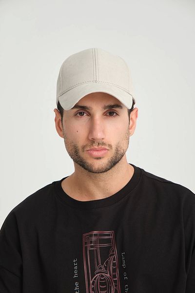 robanu Stone Color Unisex Suede Sports Cap - Adjustable Velcro Baseball Cap