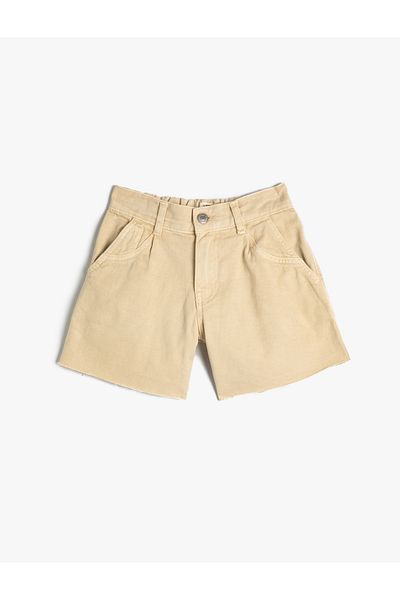 Koton Jeansshorts aus Baumwolle mit Tasche und elastischer Taille