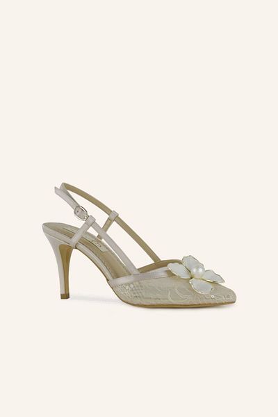 MARCATELLI Satin Maria Heeled Shoes