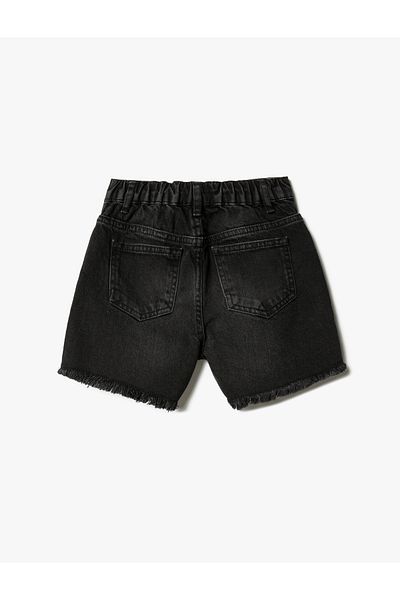 Koton Pantaloni scurți din denim, bumbac buzunar, detaliat