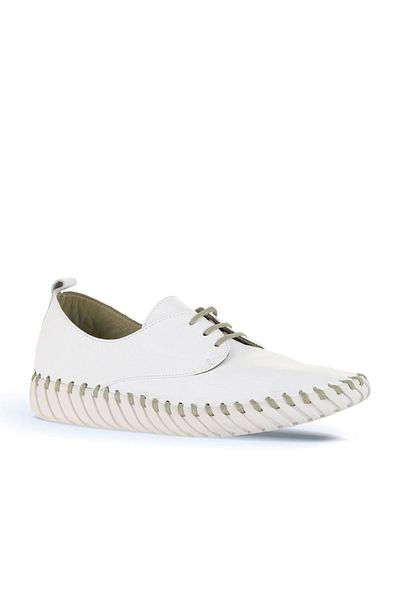 BUENO Pantofi plati dama din piele kaki - 01wq0200