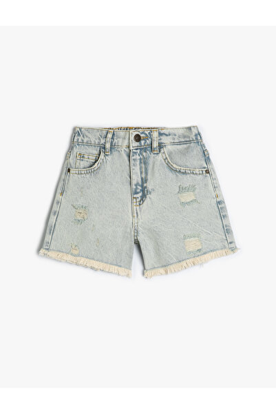 Koton Kot Şort Püsküllü Beli Lastikli Cepli Pamuklu