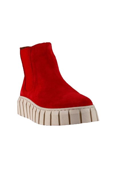 Bueno Shoes Γυναικείες Flat Μπότες Suede Red - 01wt3403