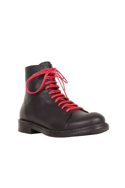 Bueno Shoes 01wr3701 Модел Червени Кожени Дамски Плоски Ботуши