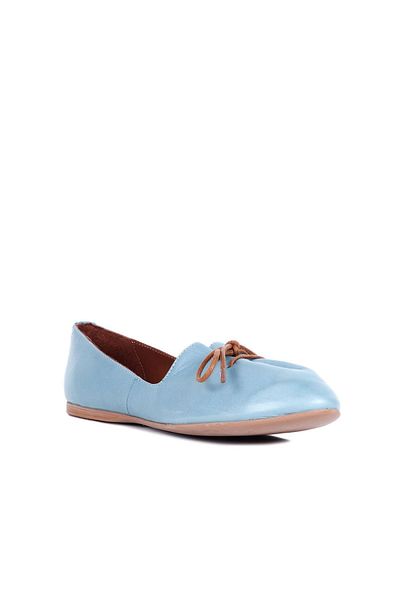 Bueno Shoes Balerini din piele albastră de damă - 01wl1237