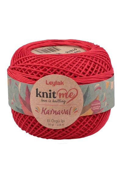 Leylak Knit Me Carnival Hand Knitting Yarn Red 01616 50 Gr