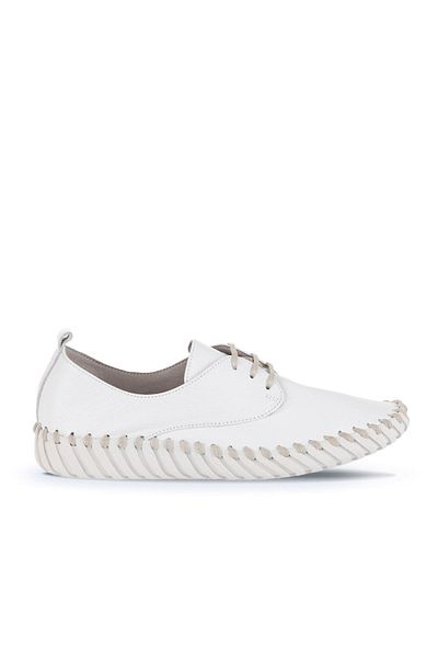 BUENO Pantofi plati de dama din piele gri - 01wq0200