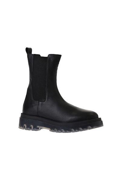 Bueno Shoes Γυναικείες μπότες με τακούνι μαύρο δερμάτινο - 01wv1510