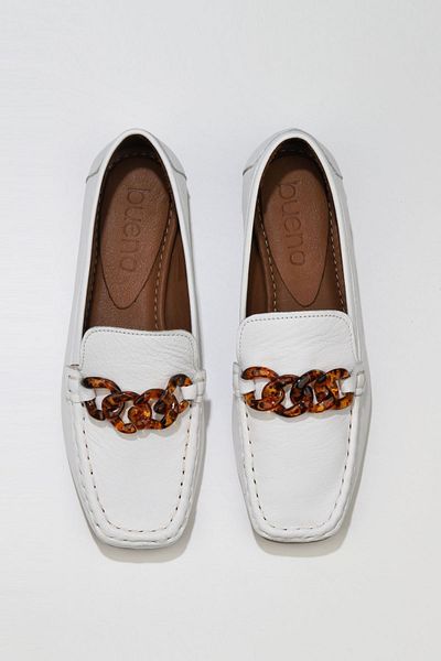 Bueno Shoes 01td1702 Loafer de damă din piele albă model