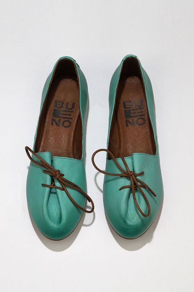 Bueno Shoes Green Nile Leather Γυναικείες Μπαλαρίνες 01wl1237