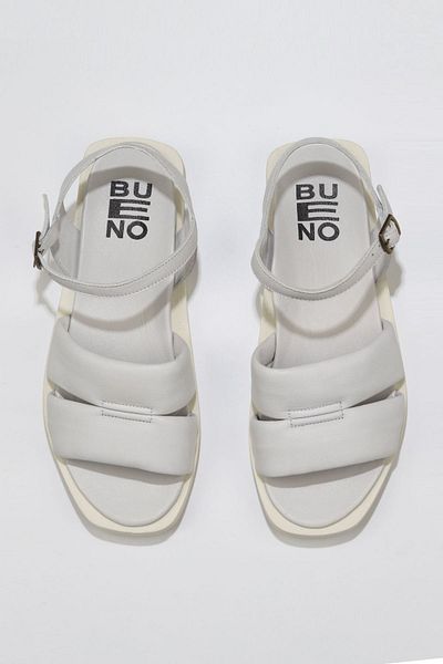 Bueno Shoes Sandale de damă din piele albă - 01ws2824