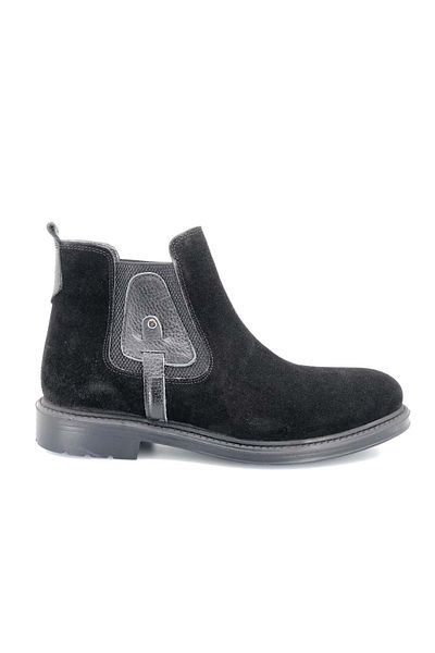 KCMN Boots 600 100% Genuine Leather Men's Chelsea Boots Black-nubuck