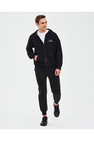 SKECHERS Essential M Full Zip Hoodie Sweatshirt Men's Black Zippered Tracksuit Top S232233-001