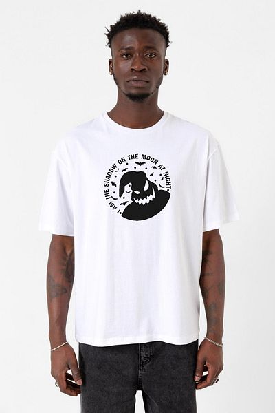 Tshirthane Oogie Boogie White Men's Bicycle Collar T-shirt