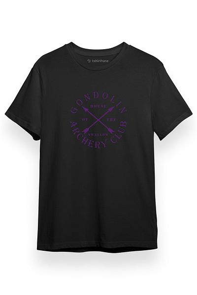 Tshirthane House Of The Dragon Gondolin Archery Club Μαύρο κοντομάνικο ανδρικό μπλουζάκι