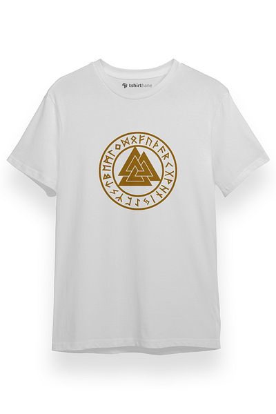 Tshirthane Ανδρικό μπλουζάκι με κοντό μανίκι Vikings Valknur Runes