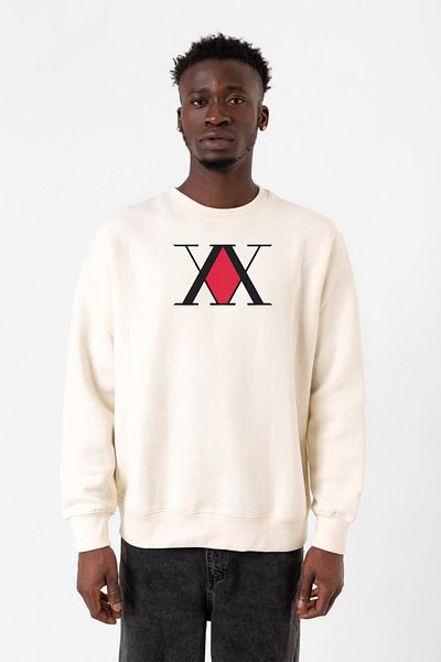 Tshirthane Ανδρικό φούτερ με λογότυπο Hunter x Hunter Anime Ecru