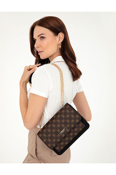 Pierre Cardin Brown Shoulder Bag 50288593 -Vr029