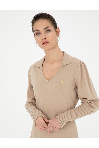 Pierre Cardin Cream Regular Fit Knitwear Dress 50280227 -Vr071