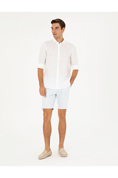 Pierre Cardin Сині ткані шорти вузького крою 50284277-VR036