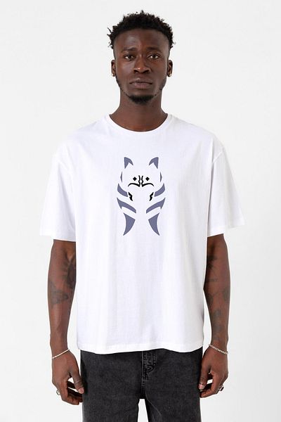 Tshirthane Ανδρικό μπλουζάκι Ahsoka Tano Minimal White Oversize