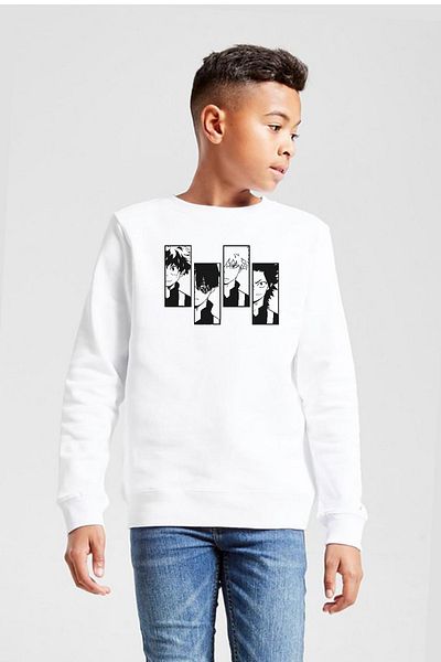 Tshirthane Φούτερ My Hero Academi Anime Class 1a Boys White Παιδικό 2ip
