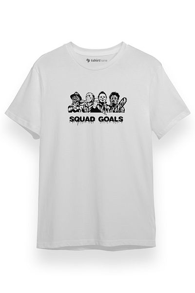 Tshirthane Ανδρικό μπλουζάκι με κοντομάνικο λευκό μπλουζάκι ταινίας τρόμου