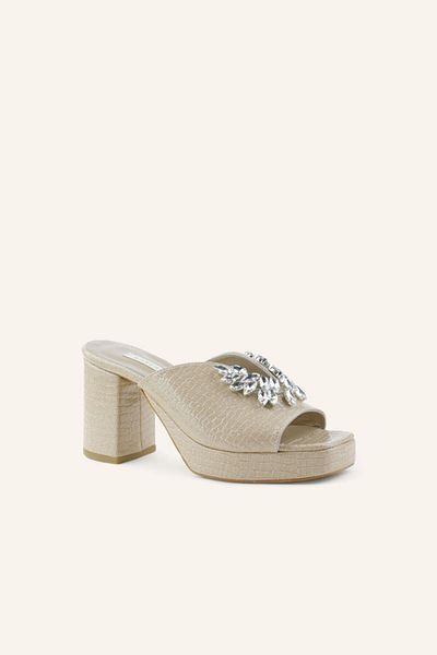 MARCATELLI Papuci cu toc Farah Skin Crocodile