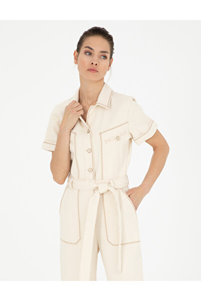 Pierre Cardin Cream Woven Jumpsuit 50289656 -Vr071