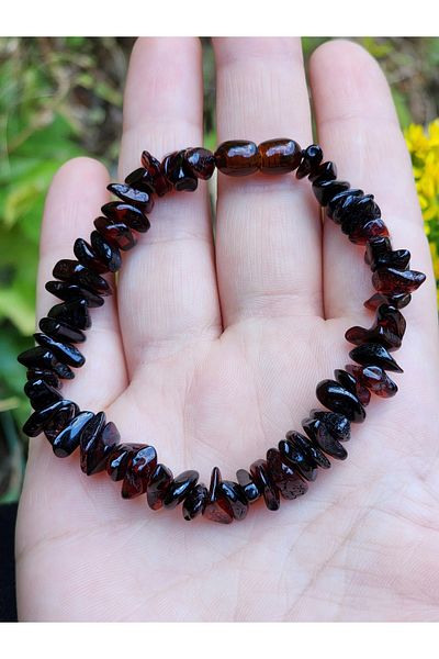 Kehribar Sarayı Damla Amber Cherry Shiny Adult Bracelet Chips Model Certified