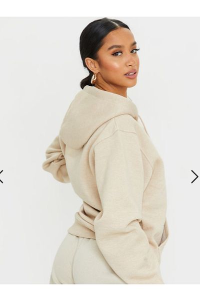 Boi Φούτερ με στάμπα Marvellous Hooded Oversize με 3 κλωστές - Μαύρο γκρι μπεζ κουκούλα