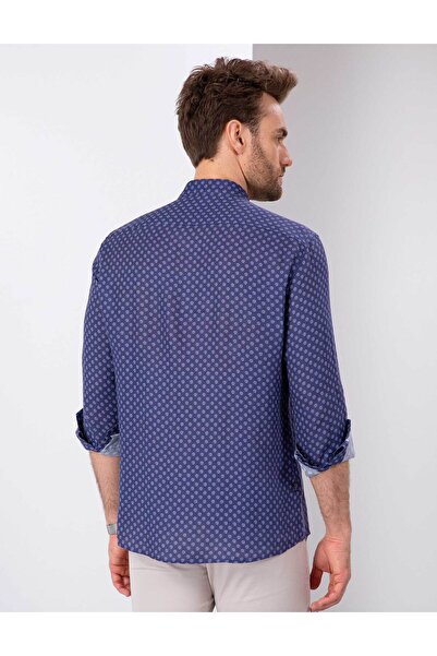 Pierre Cardin Μπλουζάκι με μακρυμάνικο μπλέ Navy Regular Fit 50200507-VR033