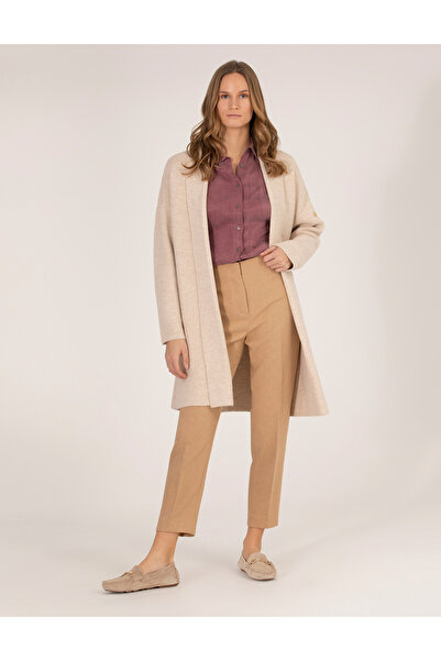 Pierre Cardin سترة صوفية محبوكة بقصة مريحة من كريم ميلانج 50253221-VR159