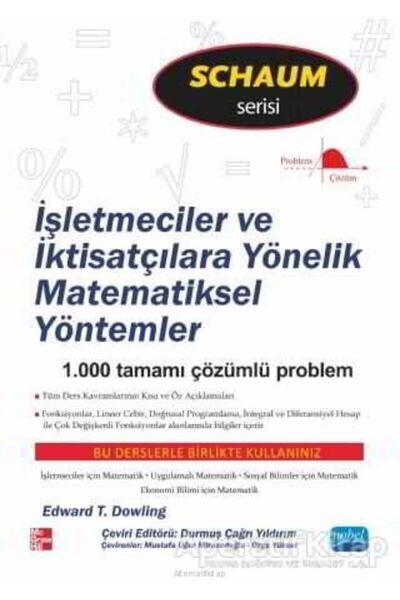 İşletmeciler ve İktisatçılara Yönelik Matematiksel Yöntemler