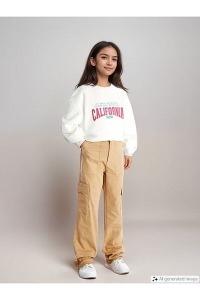 LC Waikiki Girl's Spanish Leg Cargo Pants