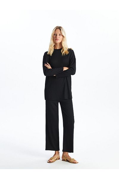 LC Waikiki Pantaloni de damă LCW cu talie elastică, cu potrivire confortabilă