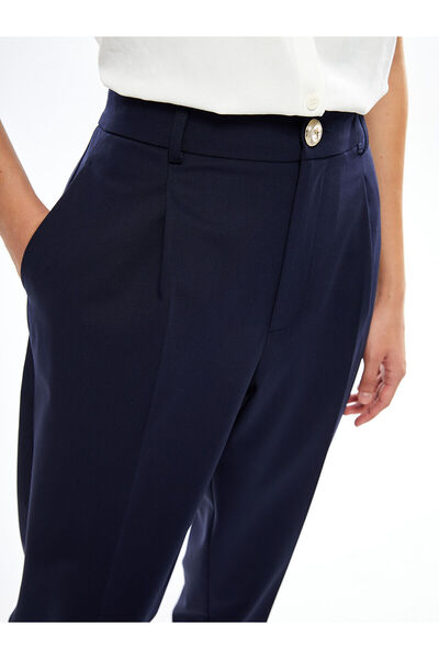LC Waikiki Navy Blue Loose Fit Women's Trousers