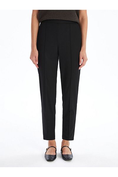 LC Waikiki LCW Women's Elastic Waist Straight Trousers