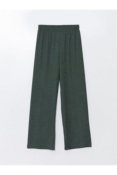 LC Waikiki Lcw Elastic Waist Textured Wide Leg Women's Trousers