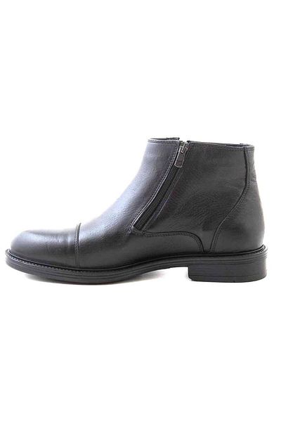 BAGSSHOES Int2023k-023 Ανδρικές κλασικές μπότες από γνήσιο δέρμα με διπλό φερμουάρ