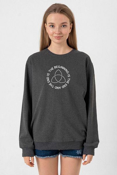 Tshirthane Dark the Beginning Smoked 2Ip Sweatshirt for Women