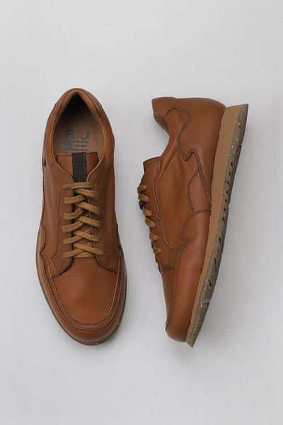 Bueno Shoes Мъжки кецове Sofitel от кожа - кафяви 10m2891161