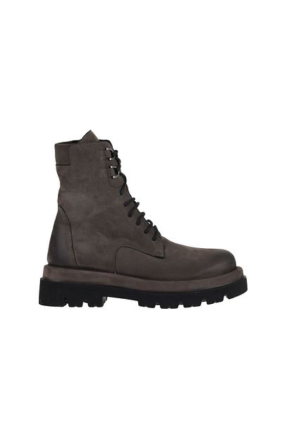 Bueno Shoes Γκρι γυναικείες μπότες Nubuck με σφήνα τακούνι - 01wv1000