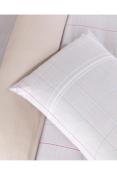 Madame Coco Amata Double Printed Satin Duvet Cover Set - Beige