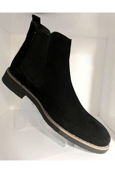 BAGSSHOES Htc2023k-005 Men's Genuine Suede Leather Thermo Sole Chelsea Boots