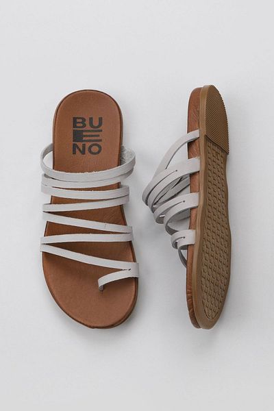 Bueno Shoes 01wu4238 Γυναικείες σαγιονάρες μοντέλου γκρι Nubuck