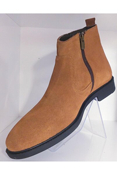 BAGSSHOES Int2023k-019 Ανδρικές κλασικές μπότες από γνήσιο δέρμα σουέτ με φερμουάρ