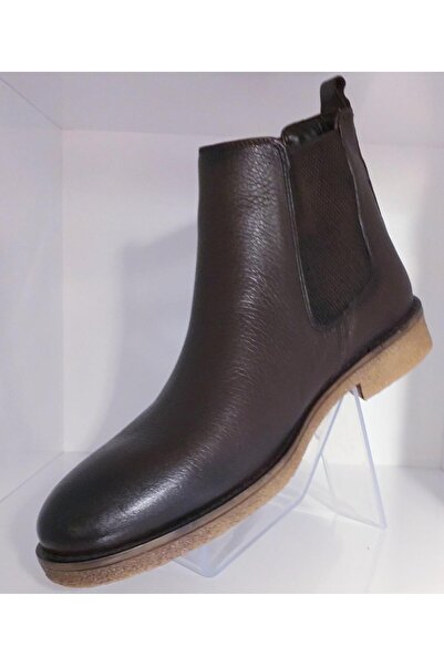 BAGSSHOES Htc2023k-011 Men's Genuine Leather Thermo Sole Zipper Garnished Chelsea Boots