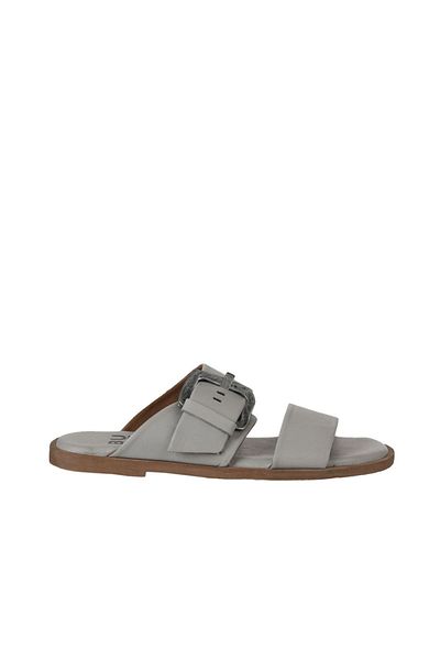 Bueno Shoes 01wy2001 Μοντέλο Γκρι Δερμάτινες Γυναικείες Flat Παντόφλες