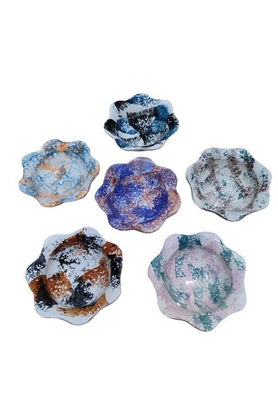 Ceka Daisy Patterned 6-Piece Ceramic Snack Bowl
